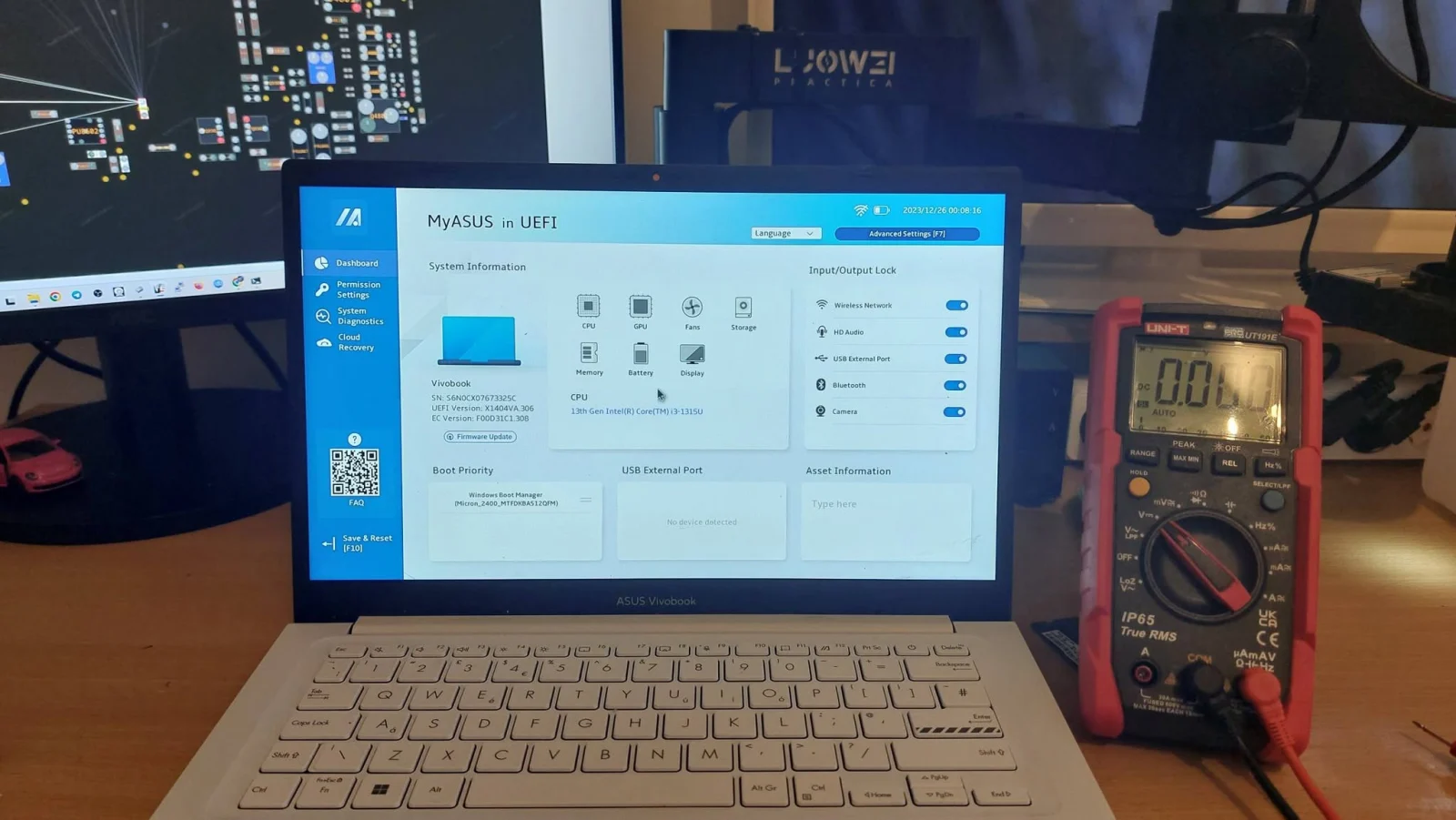 Asus Vivobook X1404VA pornit după repararea alimentării memoriei RAM