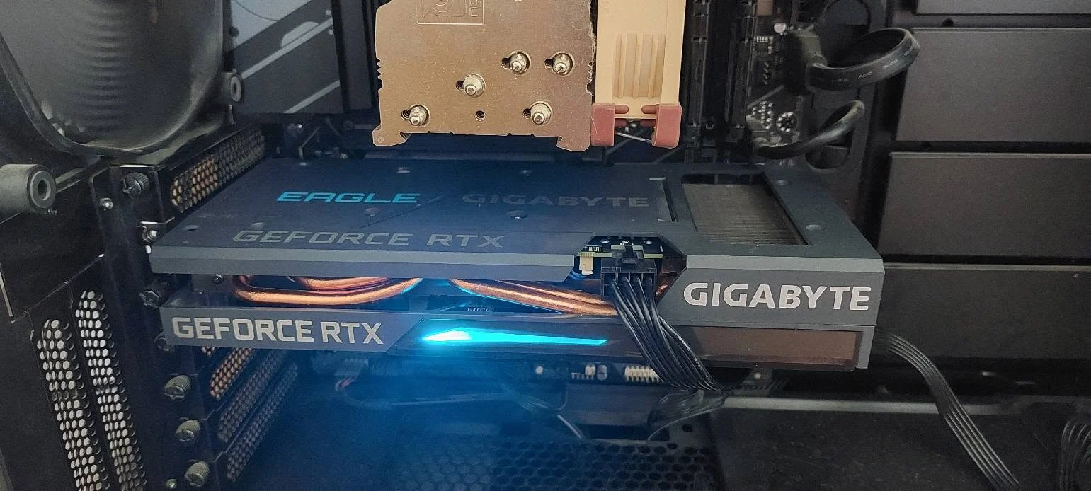 Placa video Gigabyte RTX 3060 Ti în sistemul de test